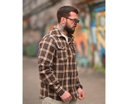 Сорочка Aggression Jerard: Фланелева в клітку, вільний крій та комфорт