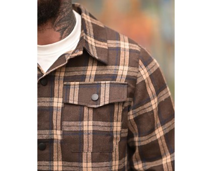 Сорочка Aggression Jerard: Фланелева в клітку, вільний крій та комфорт