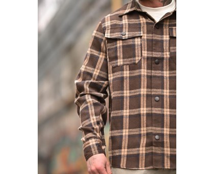 Сорочка Aggression Jerard: Фланелева в клітку, вільний крій та комфорт