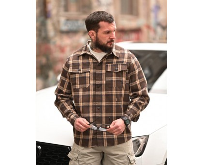 Сорочка Aggression Jerard: Фланелева в клітку, вільний крій та комфорт