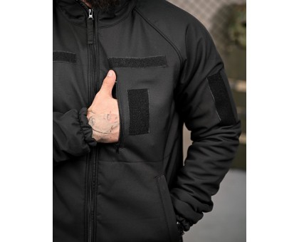 Зимова тактична куртка Patron Black SoftShell HoloFiber Omni-Heat Зимова тактична куртка Patron Black SoftShell HoloFiber Omni-Heat