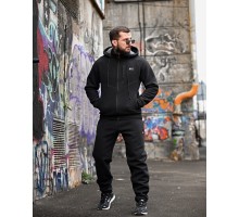 Теплий спортивний флісовий костюм NK Black