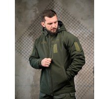 Зимова тактична куртка Patron Olive (SoftShell, HoloFiber, Omni-Heat)