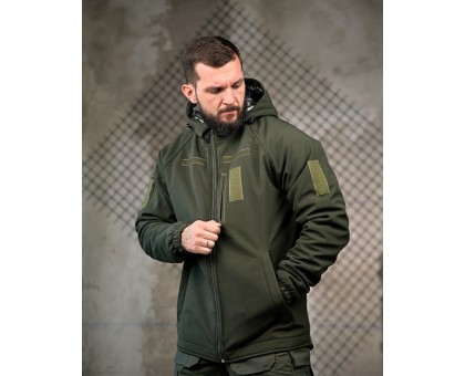 Зимова тактична куртка Patron Olive: SoftShell, HoloFiber, Omni-Heat Зимова тактична куртка Patron Olive: SoftShell, HoloFiber, Omni-Heat