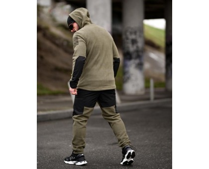 Флісовий костюм Tarantul Olive/Black – теплий чоловічий костюм для активного відпочинку