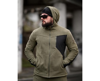 Флісовий костюм Tarantul Olive/Black – теплий чоловічий костюм для активного відпочинку