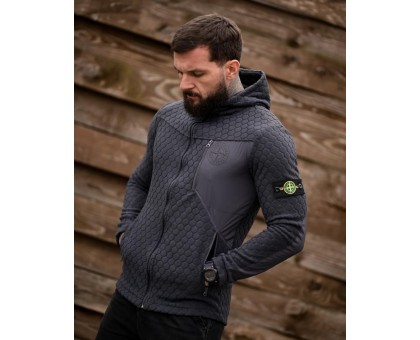 Флісова кофта Stone Island Honeycomb Grey: Преміум комфорт і стиль