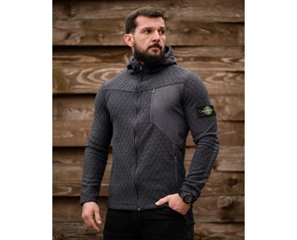 Флісова кофта Stone Island Honeycomb Grey: Преміум комфорт і стиль