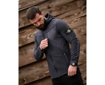 Флісова кофта Stone Island Honeycomb Grey: Преміум комфорт і стиль