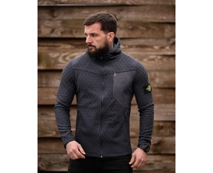 Флісова кофта Stone Island Honeycomb Grey: Преміум комфорт і стиль