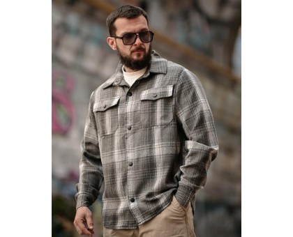 Сорочка Aggression Bob: Чоловіча фланелева в клітинку, м'яка