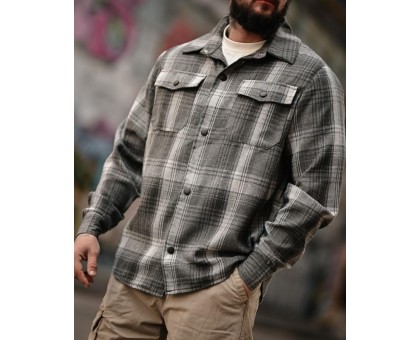 Сорочка Aggression Bob: Чоловіча фланелева в клітинку, м'яка
