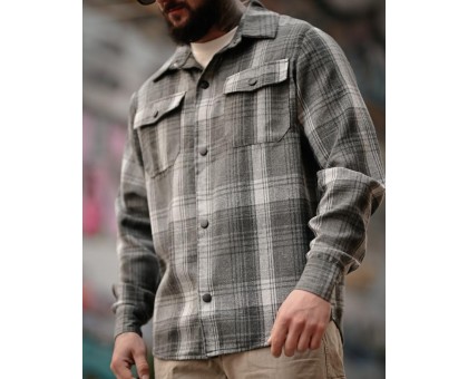 Сорочка Aggression Bob: Чоловіча фланелева в клітинку, м'яка