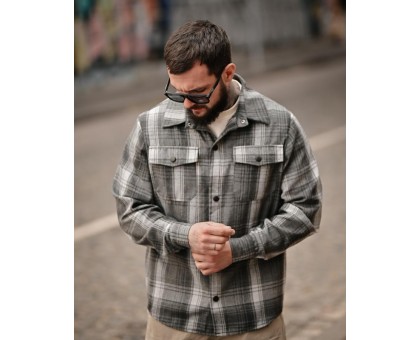 Сорочка Aggression Bob: Чоловіча фланелева в клітинку, м'яка
