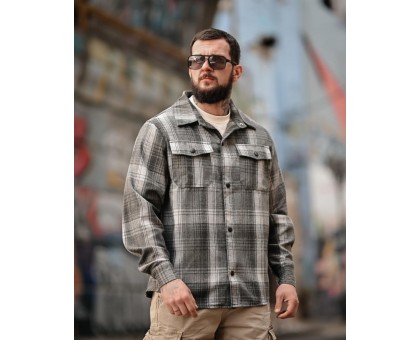 Сорочка Aggression Bob: Чоловіча фланелева в клітинку, м'яка