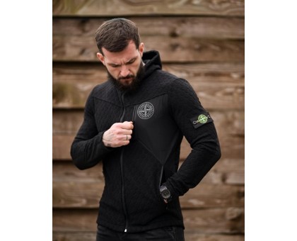 Stone Island Honeycomb Black: Флісова кофта – Тепло, стиль, оригінал