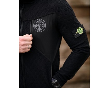 Stone Island Honeycomb Black: Флісова кофта – Тепло, стиль, оригінал