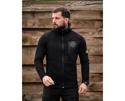 Stone Island Honeycomb Black: Флісова кофта – Тепло, стиль, оригінал