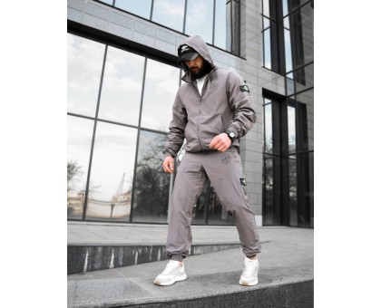 Чоловічий спортивний костюм SI Light Grey: вітрозахисний та стильний