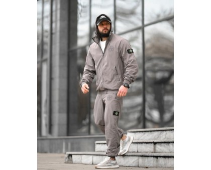 Чоловічий спортивний костюм SI Light Grey: вітрозахисний та стильний