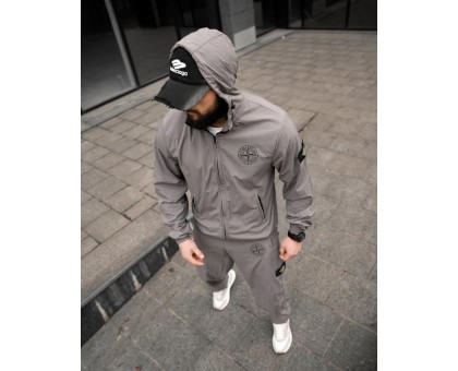 Чоловічий спортивний костюм SI Light Grey: вітрозахисний та стильний