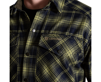 Яскрава сорочка camotec Буревій Lime Green/Navy Logo Tan