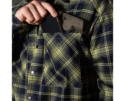 Яскрава сорочка camotec Буревій Lime Green/Navy Logo Tan