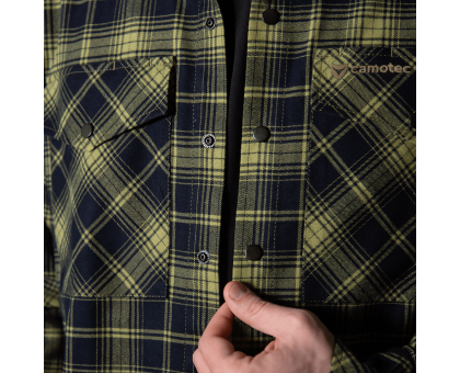 Яскрава сорочка camotec Буревій Lime Green/Navy Logo Tan