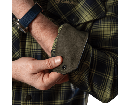 Яскрава сорочка camotec Буревій Lime Green/Navy Logo Tan