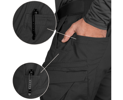 Штани camotec Герць Rip-Stop Stretch Чорні (7940): Надійність та Комфорт