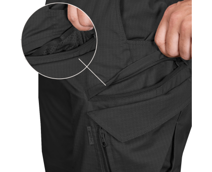Штани camotec Герць Rip-Stop Stretch Чорні (7940): Надійність та Комфорт