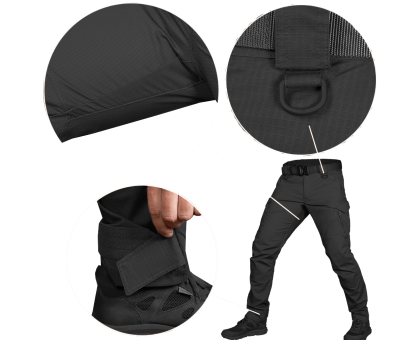 Штани camotec Герць Rip-Stop Stretch Чорні (7940): Надійність та Комфорт