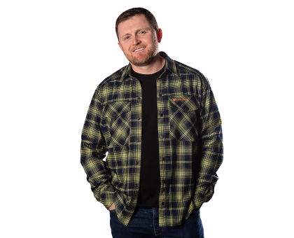 Яскрава сорочка camotec Буревій Lime Green/Navy з Logo Orange