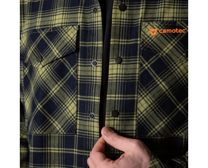 Яскрава сорочка camotec Буревій Lime Green/Navy з Logo Orange