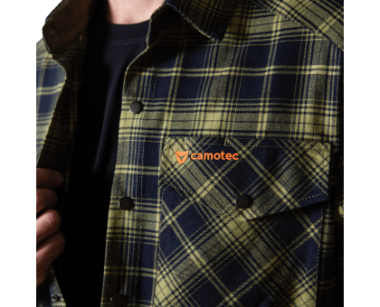 Яскрава сорочка camotec Буревій Lime Green/Navy з Logo Orange