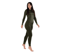 Жіноча термобілизна LVL2 Pani Polarheat QS Олива Меланж (8320)