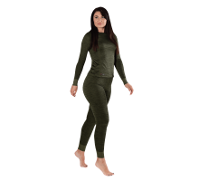 Жіноча термобілизна LVL2 Pani Polarheat QS Олива Меланж (8320)