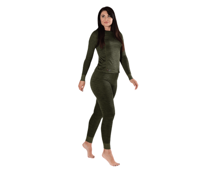 Camotec: Тепла жіноча термобілизна LVL2 Pani Polarheat QS Олива Меланж