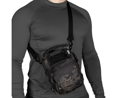Тактична однолямкова сумка Adapt Multicam Black (7234)