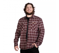 Сорочка “Буревій” Burgundy Check (9307)