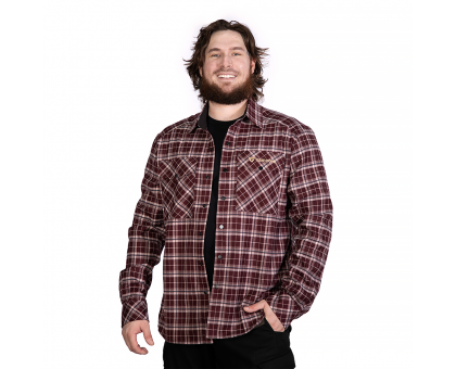Сорочка Camotec Буревій Burgundy Check: Стильна та міцна