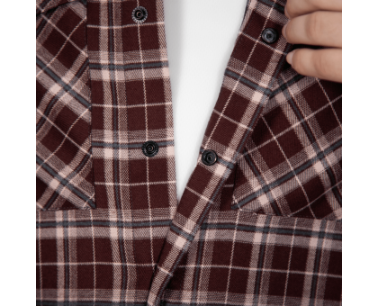Сорочка Camotec Буревій Burgundy Check: Стильна та міцна