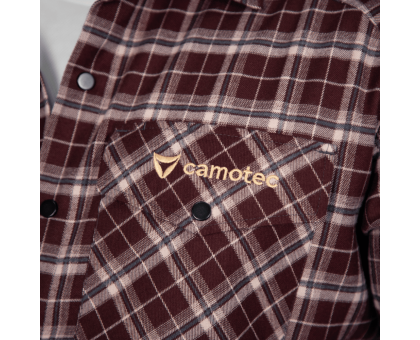 Сорочка Camotec Буревій Burgundy Check: Стильна та міцна
