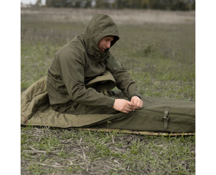 Купити Утеплене пончо-трансформер Кірея Олива (9303) – тепло, зручність