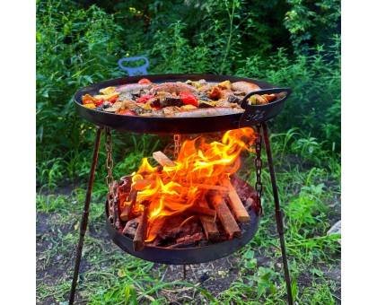 Сковорода з диска Фрея 50см з підвісом для вогню: готуй на природі!