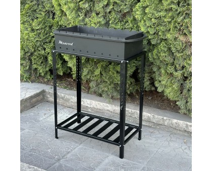 Мангал Прометей 4мм на 9 шампурів, сталь, з розбірною дровницею