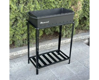 Мангал Прометей 4мм на 9 шампурів, сталь, з розбірною дровницею