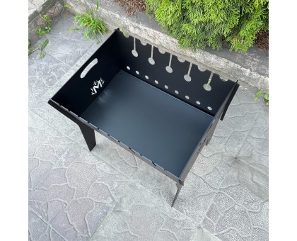 Розбірний похідний мангал Фенікс 3мм на 6 шампурів двохуровневий