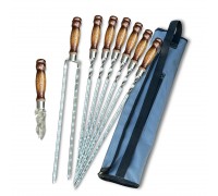 Набір шампурів Арго 6/1/1 ретро ручка в сірому чохлі