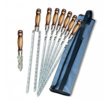 Набір шампурів Арго 6/1/1 ретро ручка в сірому чохлі